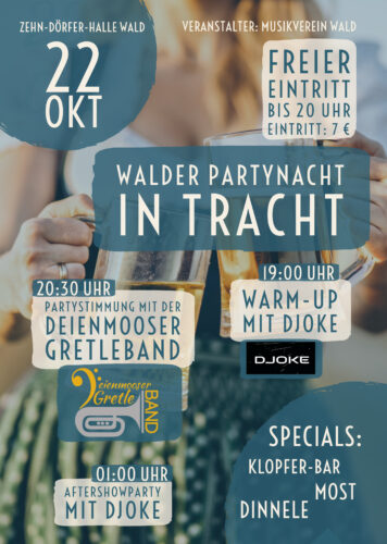 Walder Partynacht in Tracht