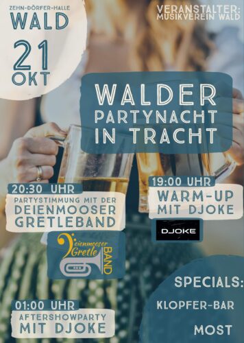 Walder Partynacht in Tracht